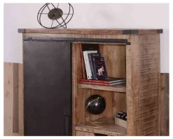 Sale Argentier industriel métal et bois "Caractère" Vitrine Et Argentier|Buffet Et Bahut