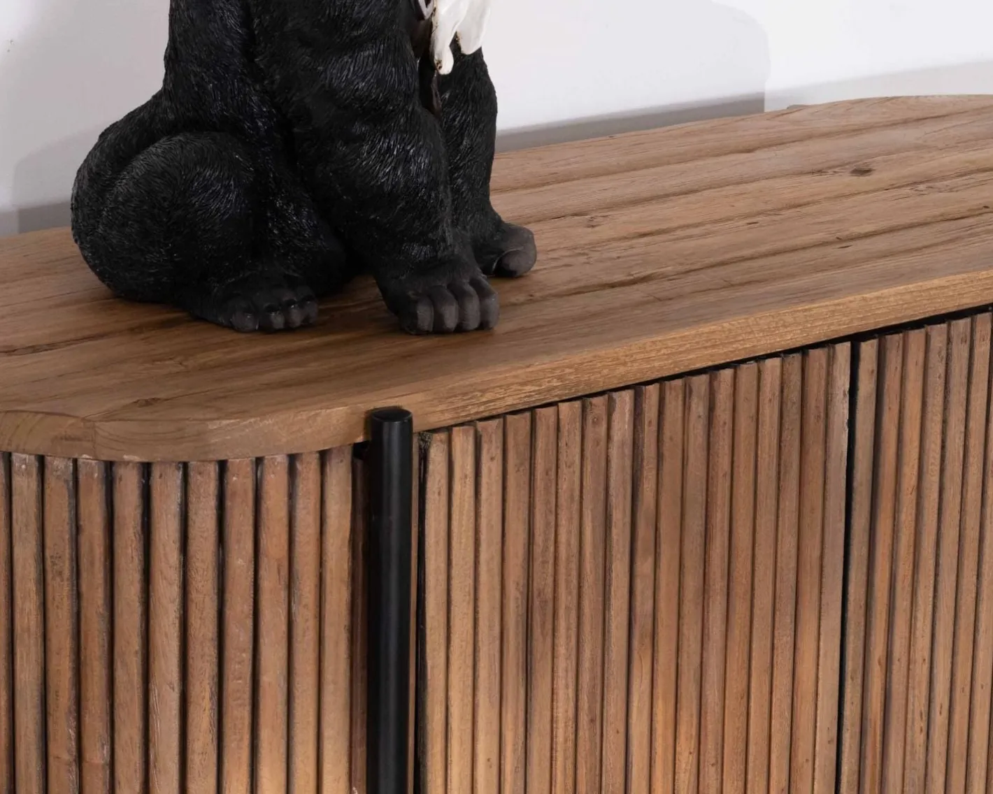 Discount Armoirette arrondie 120 cm en bois exotiques "Troms" Buffet Et Bahut