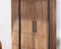 Discount Armoirette arrondie 120 cm en bois exotiques