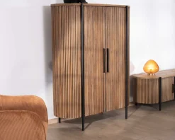 Discount Armoirette arrondie 120 cm en bois exotiques