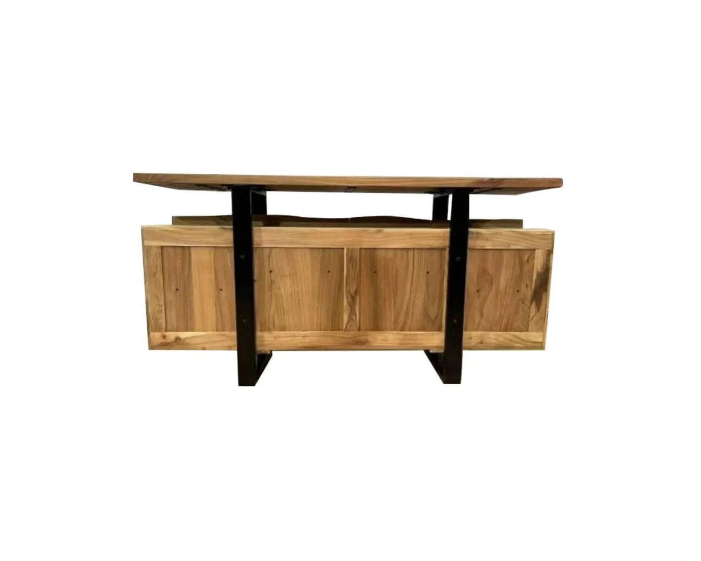 Best Bahut avec tiroirs en bois massif naturel "Zen Black" Buffet Et Bahut