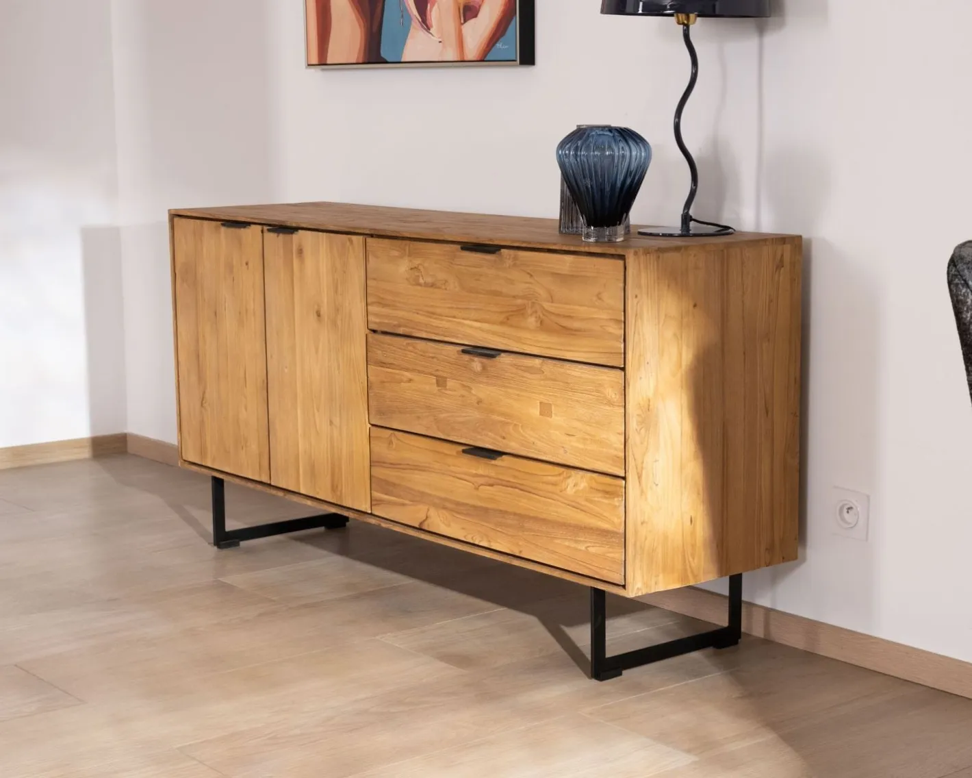 Best Bahut en teck naturel recyclé "Bahia" Buffet Et Bahut