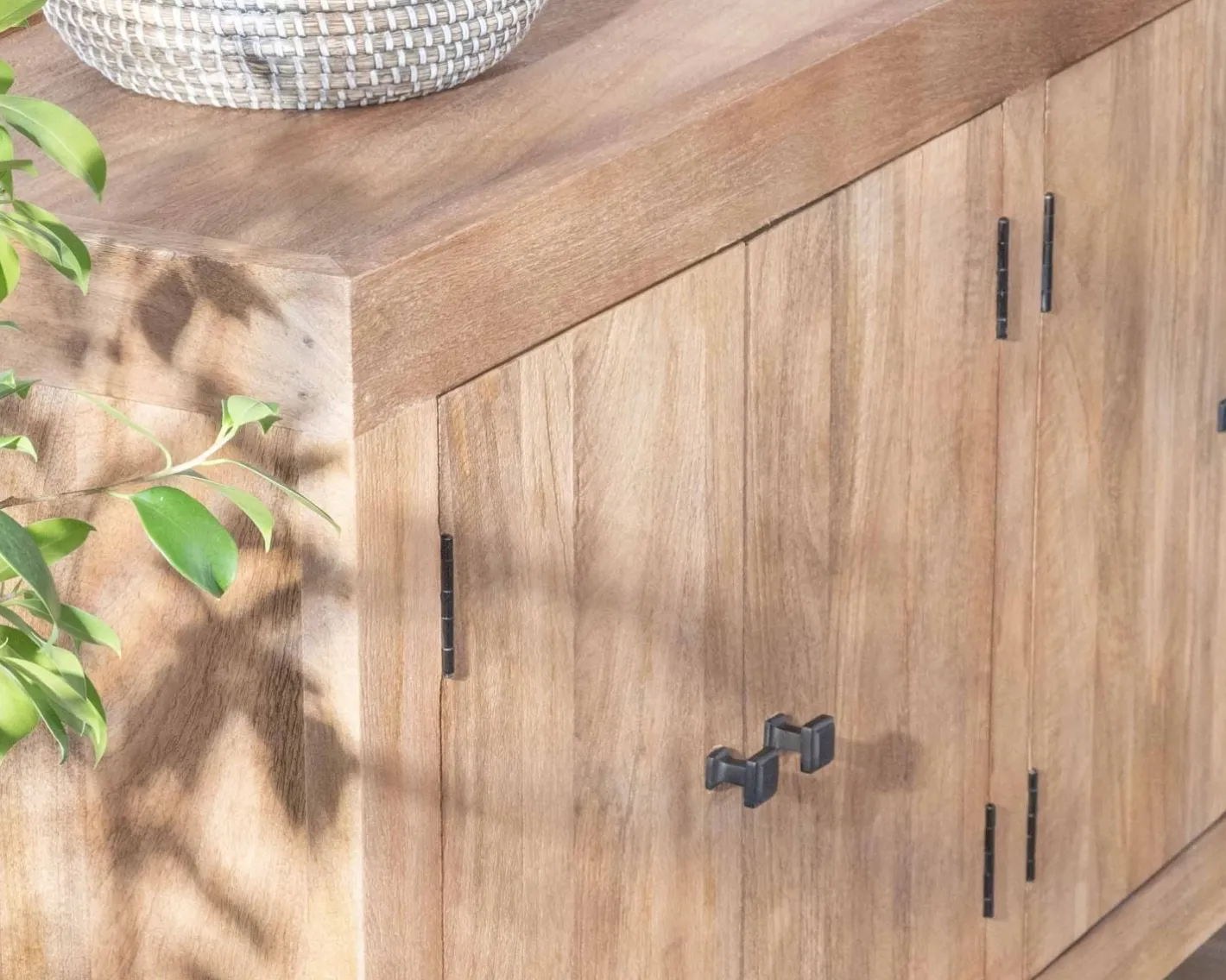 Discount Bahut 4 portes en manguier massif 130cm "Maestro" Buffet Et Bahut