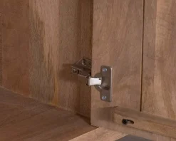 Outlet Bahut 3 portes et niches en manguier esprit japandi