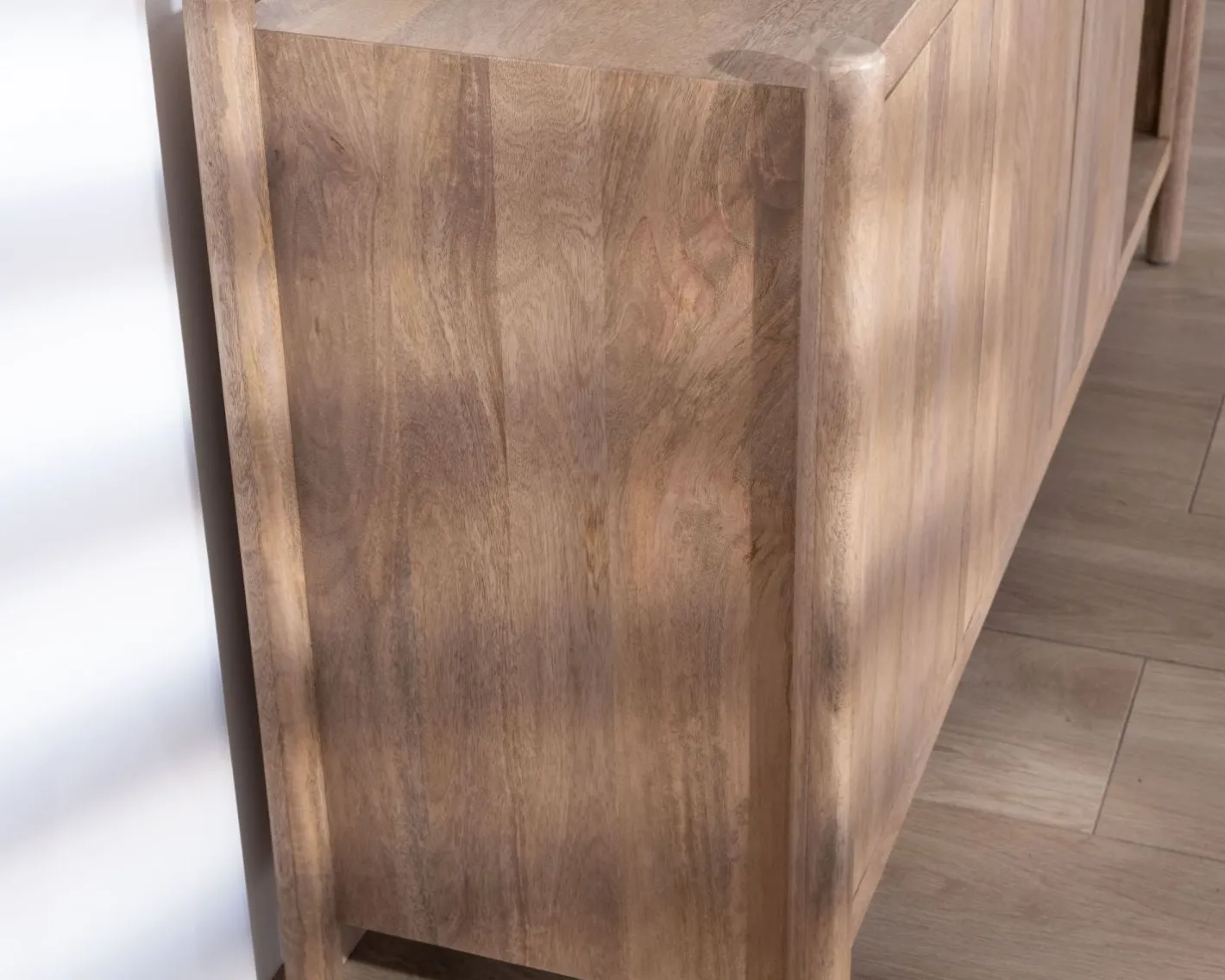 Outlet Bahut 3 portes et niches en manguier esprit japandi "Orobie" 180 cm Buffet Et Bahut