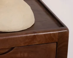 Bahut rétro en manguier massif avec tiroirs teinte noyer "Odessa" 150 cm Buffet Et Bahut