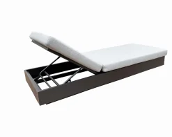 Discount Bain de soleil aluminium et tissu gris clair 1 place "Lisboa" Bain De Soleil