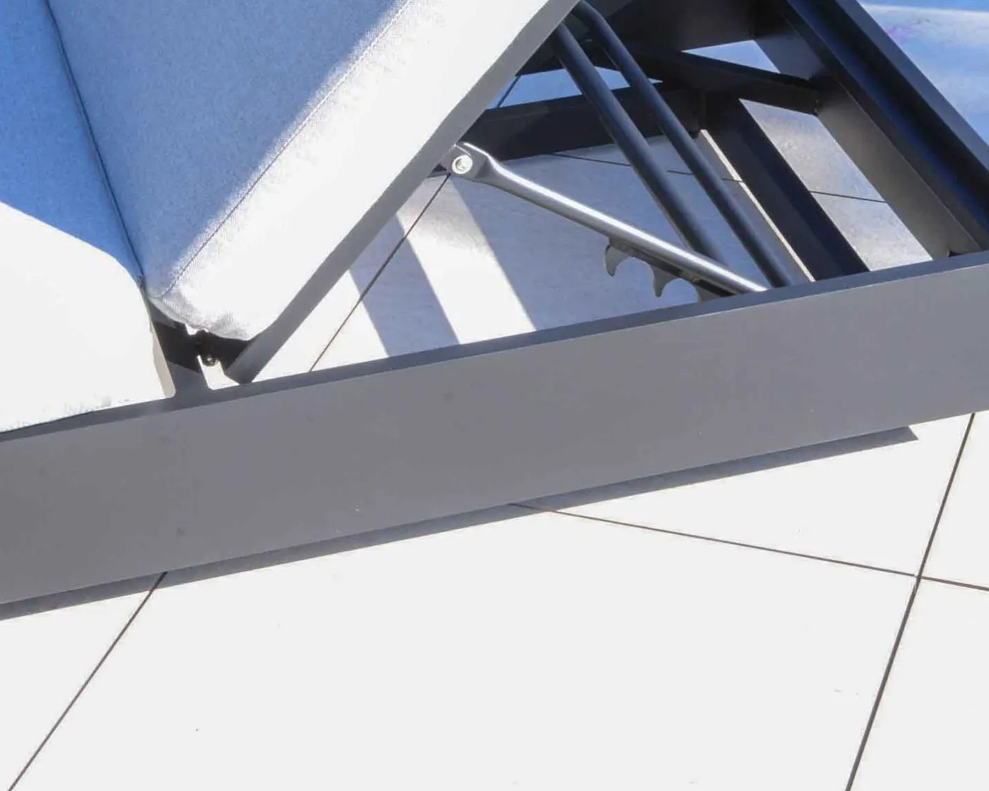Discount Bain de soleil aluminium et tissu gris clair 1 place "Lisboa" Bain De Soleil