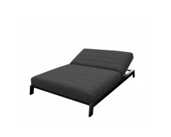 Discount Bain de soleil double gris et noir avec textile Sunbrella 