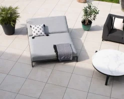 Hot Bain de soleil double moderne et confortable gris clair 