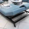 Best Bain de soleil double turquoise et noir textile extérieur "Terrasse" Bain De Soleil