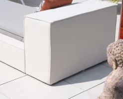 Clearance Bain de soleil esprit futon gris clair et lin