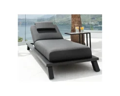 New Bain de soleil haut de gamme anthracite tissu Sunbrella "Nusa Pedina" Bain De Soleil
