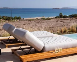 New Bain de soleil haut de gamme tissu Sunbrella gris clair