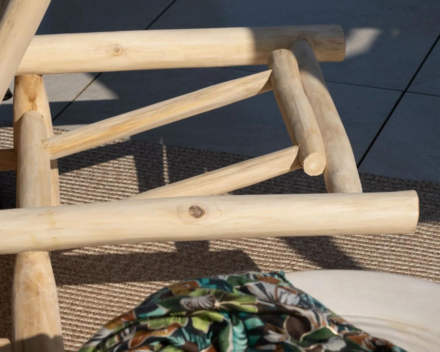 Hot Bain de soleil 1 place design exotique "Sumatra" structure branches Bain De Soleil