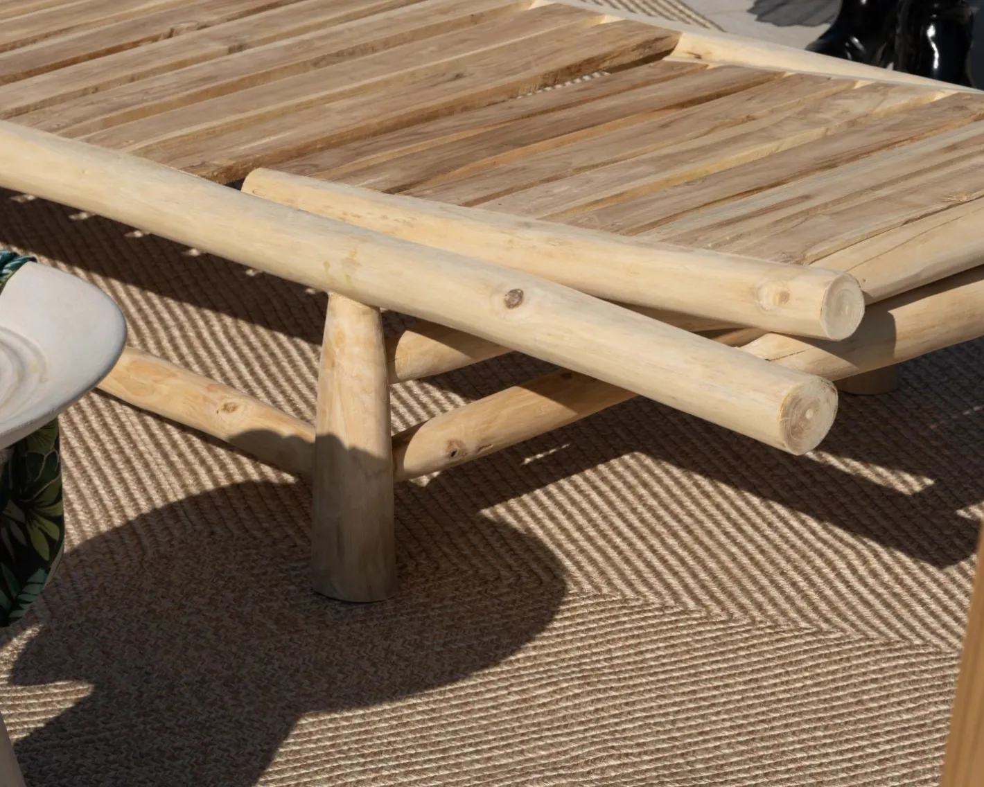 Hot Bain de soleil 1 place design exotique "Sumatra" structure branches Bain De Soleil