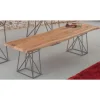 Best Banc bois massif et pieds métal gris "Zen" Banc