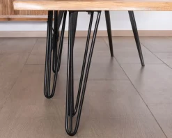 Online Banc design épuré 160 cm en acacia et pieds métal