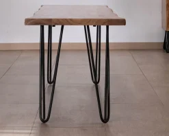 Online Banc design épuré 160 cm en acacia et pieds métal