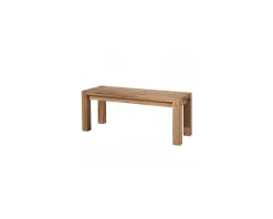 New Banc de table en bois de chêne massif huilé "Lodge Casita" 123 cm Banc