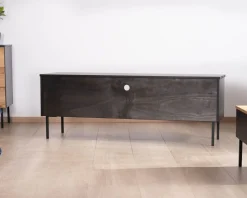 Best Banc TV 160 cm deux portes en frêne massif huilé