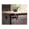 Clearance Bar métal et bois style récup multi rangements "Crazy" avec hélice Meuble De Bar