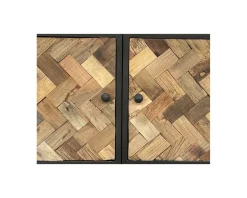 Discount Bibliothèque industrielle 180x90 cm métal gris et manguier 