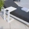 Sale Bout de canapé design en aluminium blanc "Lazy Beach" Table Basse Rectangulaire