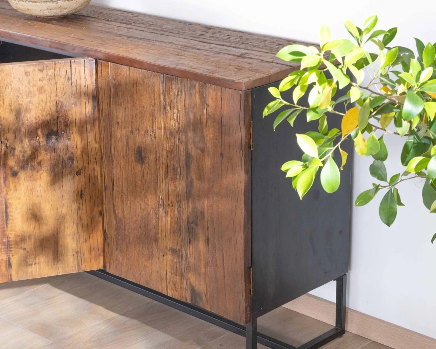 Online Buffet bas 3 portes acacia massif 150cm "Cachou chic" Buffet Et Bahut