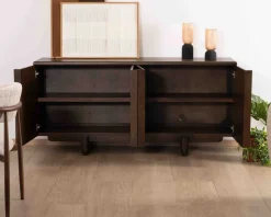 Outlet Buffet bas 4 portes esprit japandi