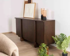 Outlet Buffet bas 4 portes esprit japandi