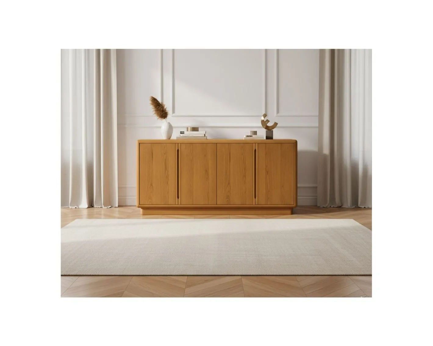 Online Buffet contemporain 4 portes "Laumie" teinte chêne Buffet Et Bahut