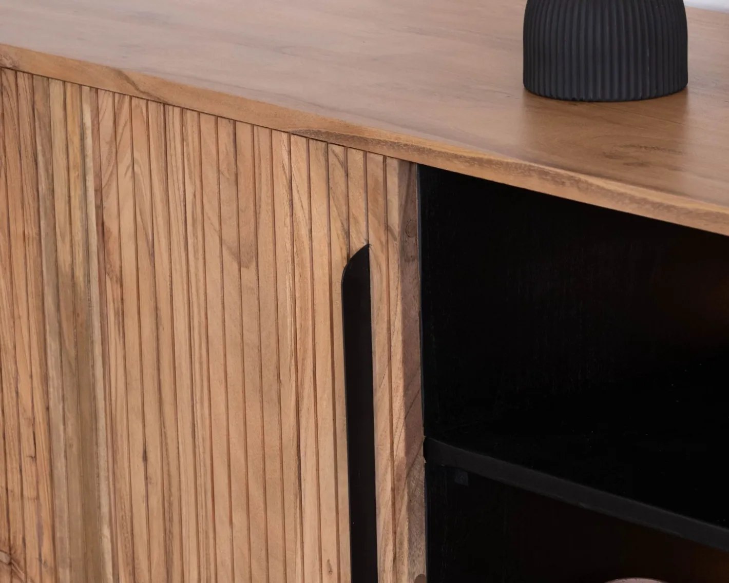 Online Buffet design rétro avec niches centrales "Bopee" avec éclairage LED Buffet Et Bahut