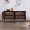 Online Buffet en acacia massif "Yona" 4 portes design épuré Buffet Et Bahut