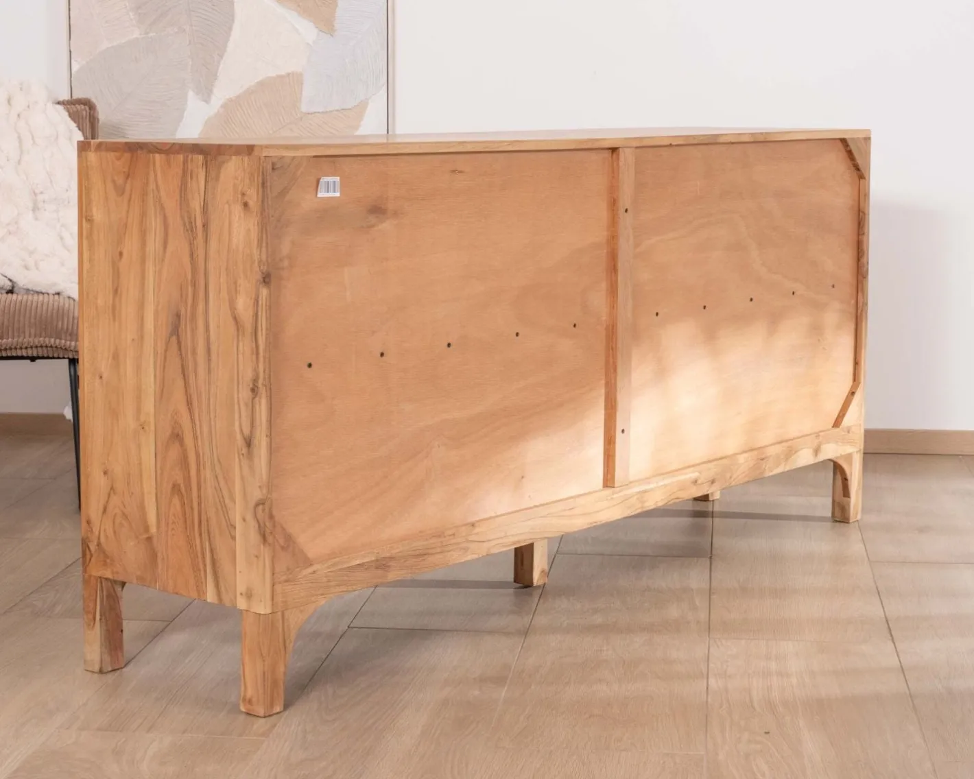 Clearance Buffet en acacia 4 portes style scandinave "Melody" 175 cm Buffet Et Bahut