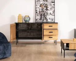 Outlet Buffet en frêne massif style newtro