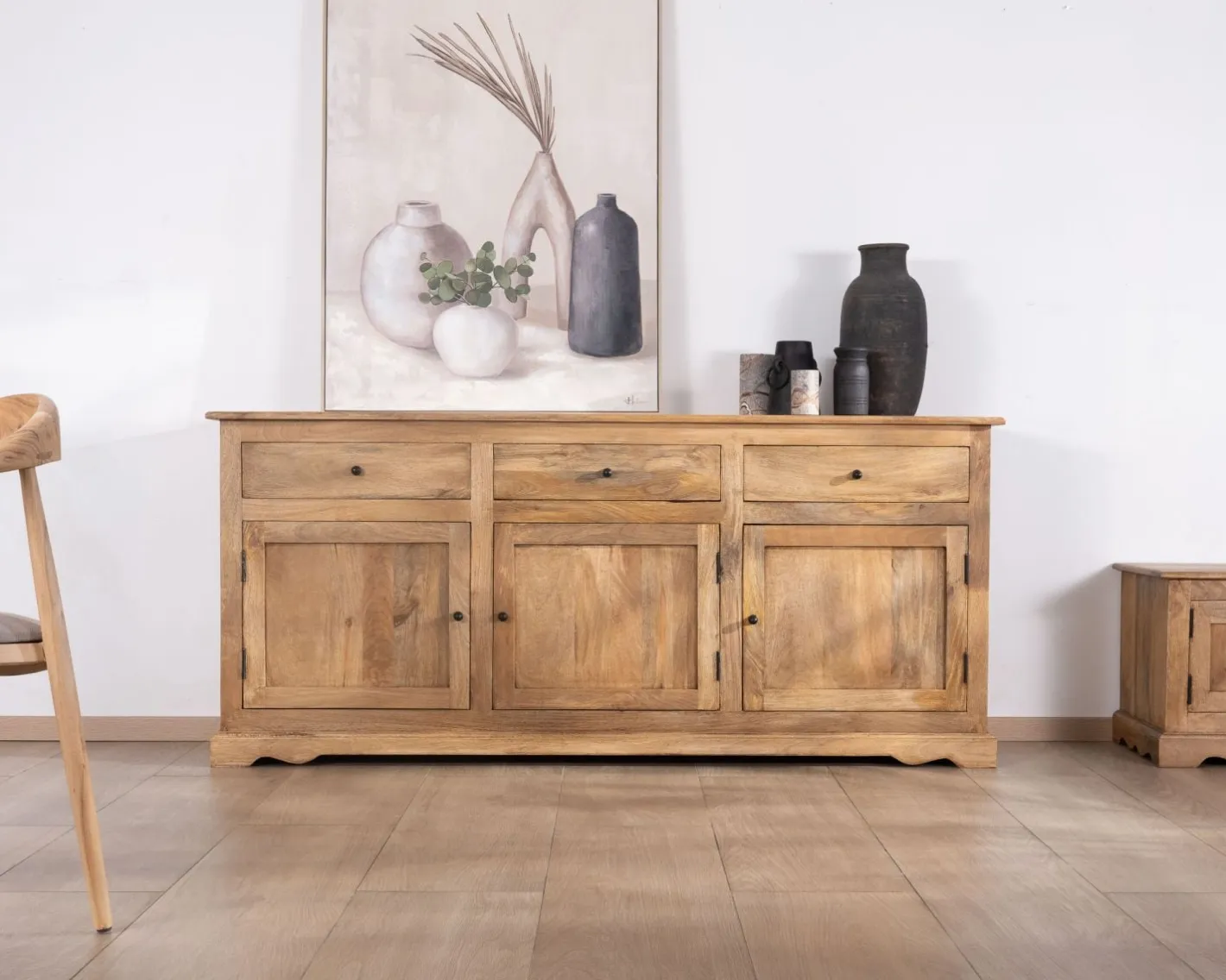 Outlet Buffet esprit maison de campagne "Sarah" 180 cm en manguier Buffet Et Bahut