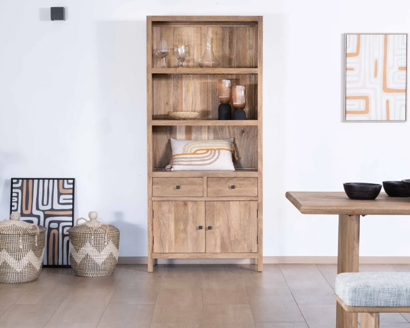 Best Buffet haut en manguier massif finition sablée largeur 87cm "Maestro" Buffet Et Bahut