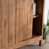 New Buffet haut 2 portes coulissantes en manguier massif "Aruna" style chaleureux Rangement|Buffet Et Bahut