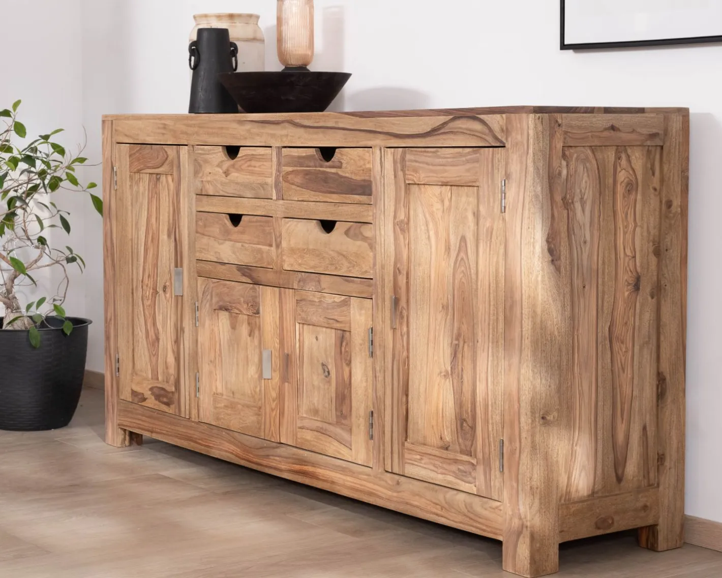 Buffet multi rangement 180 cm en palissandre "Kalanohé" Buffet Et Bahut