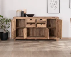 Buffet multi rangement 180 cm en palissandre