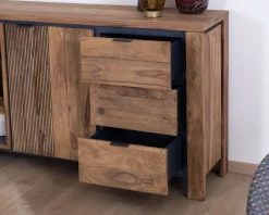 Outlet Buffet multi-rangements avec étagères en verre 