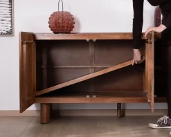 Best Buffet 3 portes 170 cm en manguier massif "Malaké" design organique contemporain Buffet Et Bahut
