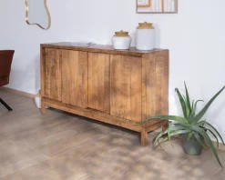 Clearance Buffet 4 portes coulissantes en manguier massif "Aruna" style ethnique chic Buffet Et Bahut