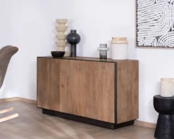 New Buffet 3 portes en manguier style épuré "Santo" 150 cm Buffet Et Bahut