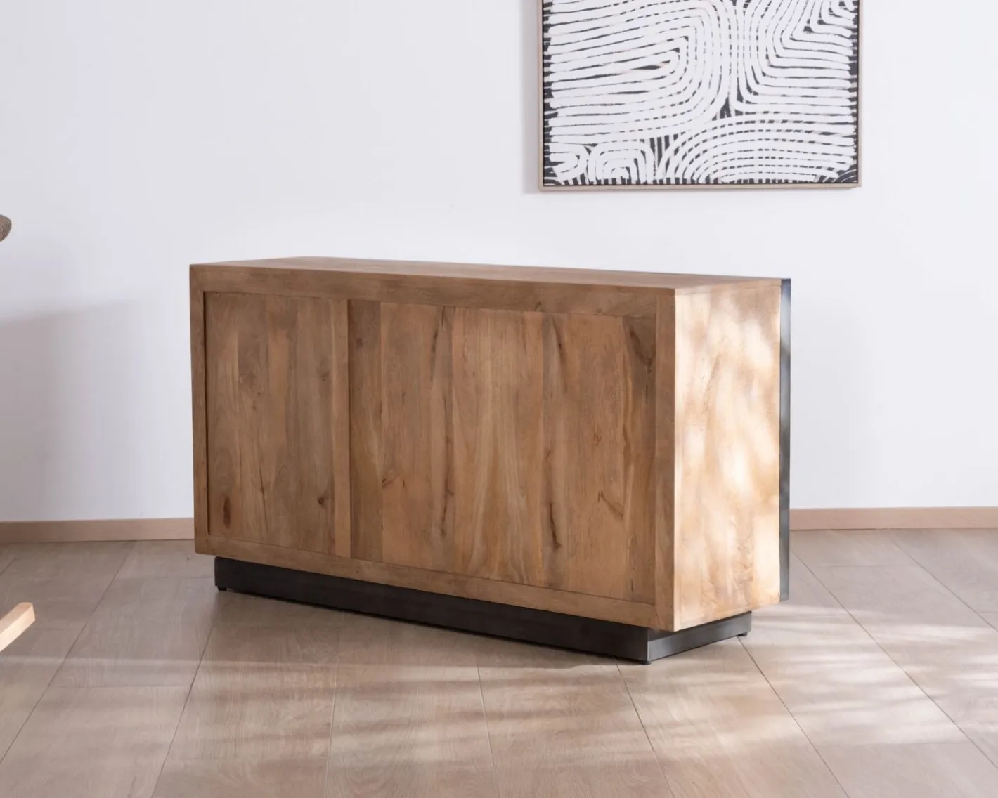 New Buffet 3 portes en manguier style épuré "Santo" 150 cm Buffet Et Bahut