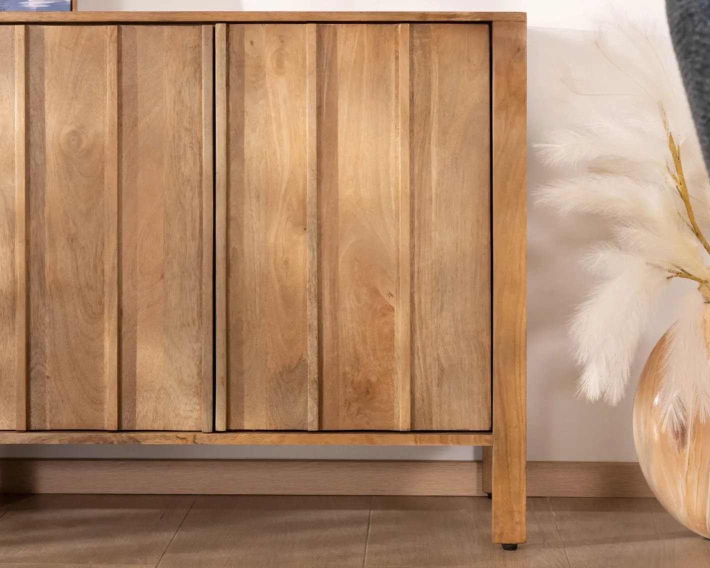 Online Buffet 4 portes esprit zen en manguier massif naturel 4 portes « Sicaly » 180 cm Buffet Et Bahut