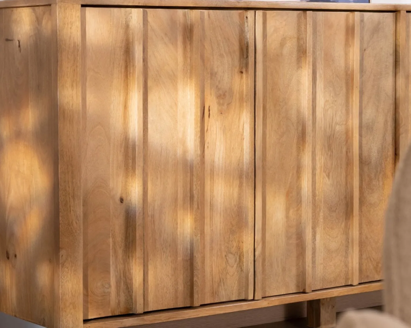 Online Buffet 4 portes esprit zen en manguier massif naturel 4 portes « Sicaly » 180 cm Buffet Et Bahut