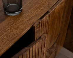 Clearance Buffet 4 portes style newtro en manguier "Moky" 175 cm Buffet Et Bahut