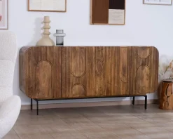 Clearance Buffet 4 portes style newtro en manguier
